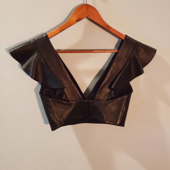 Isabel Marant Glenside Leather Bralette Top - Picture 8 of 8
